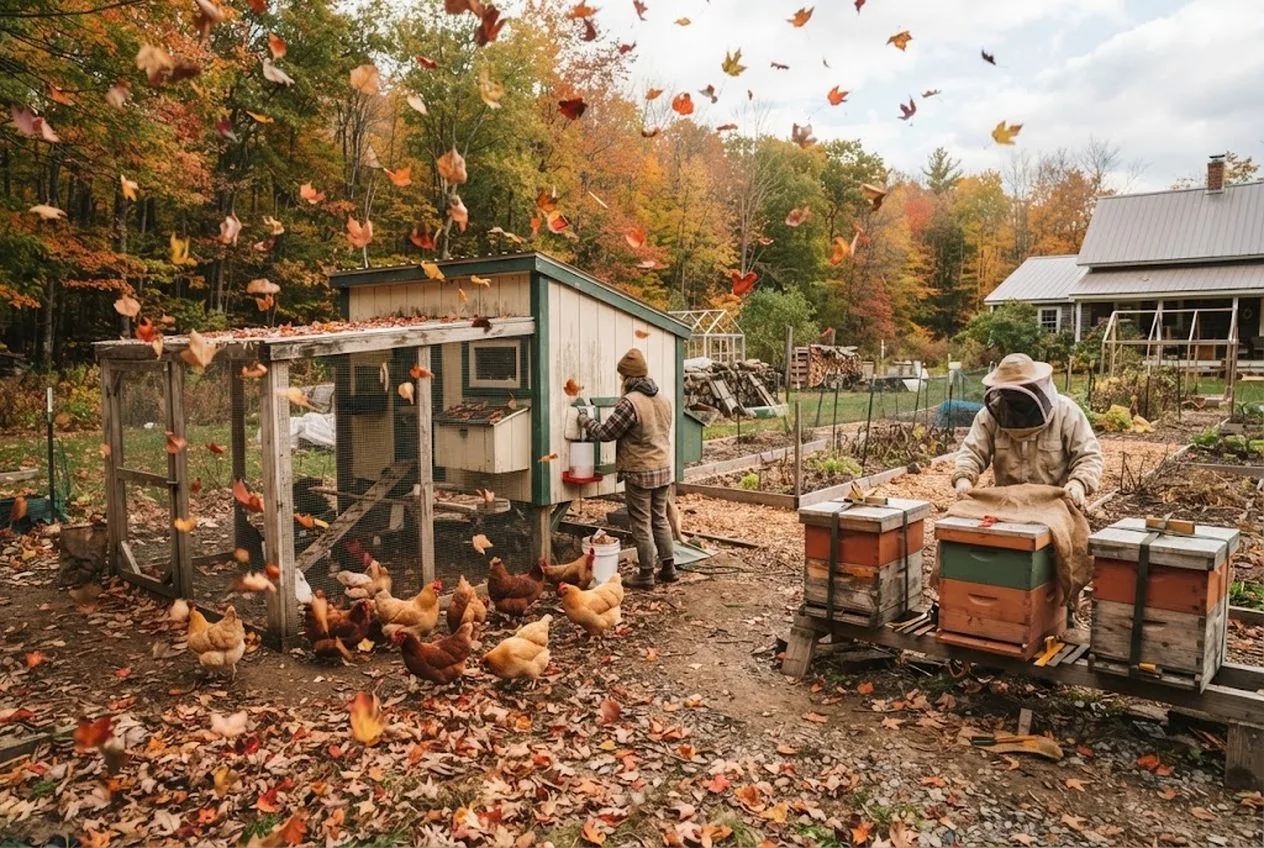 7 Fall Chores to Get Chickens and Bees Ready for Winter